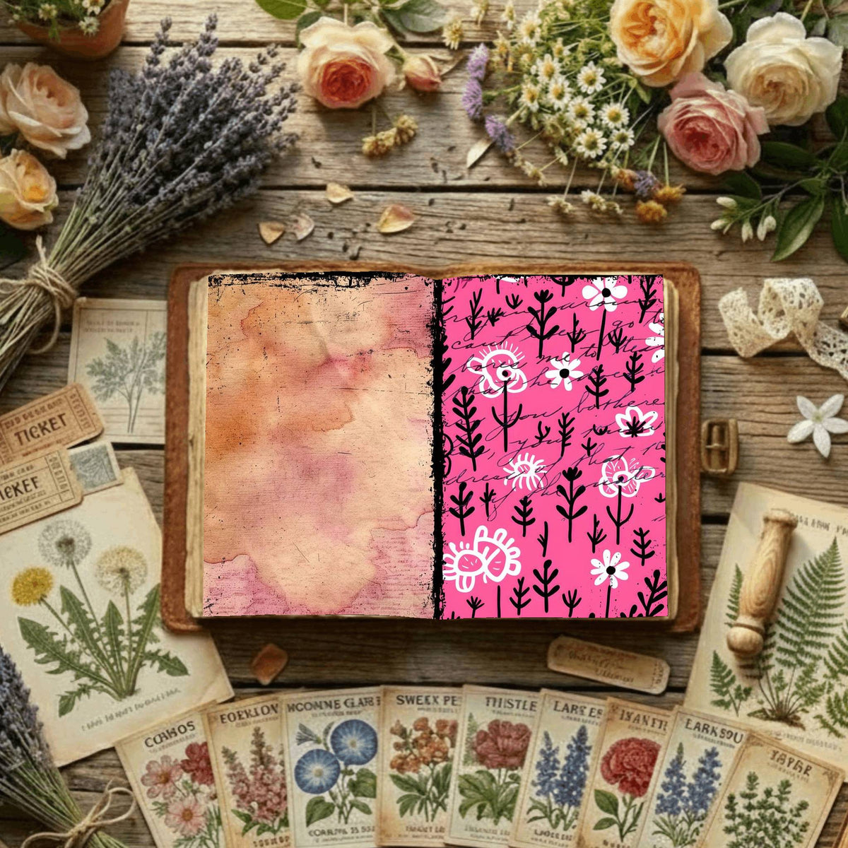 Floral Digital Papers