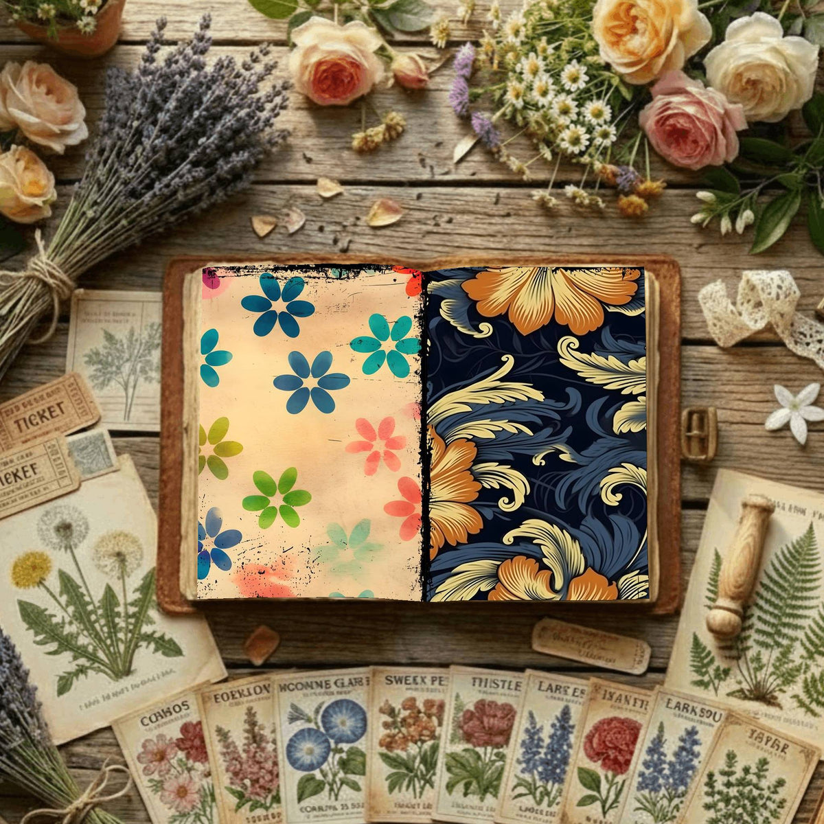 Floral Digital Papers