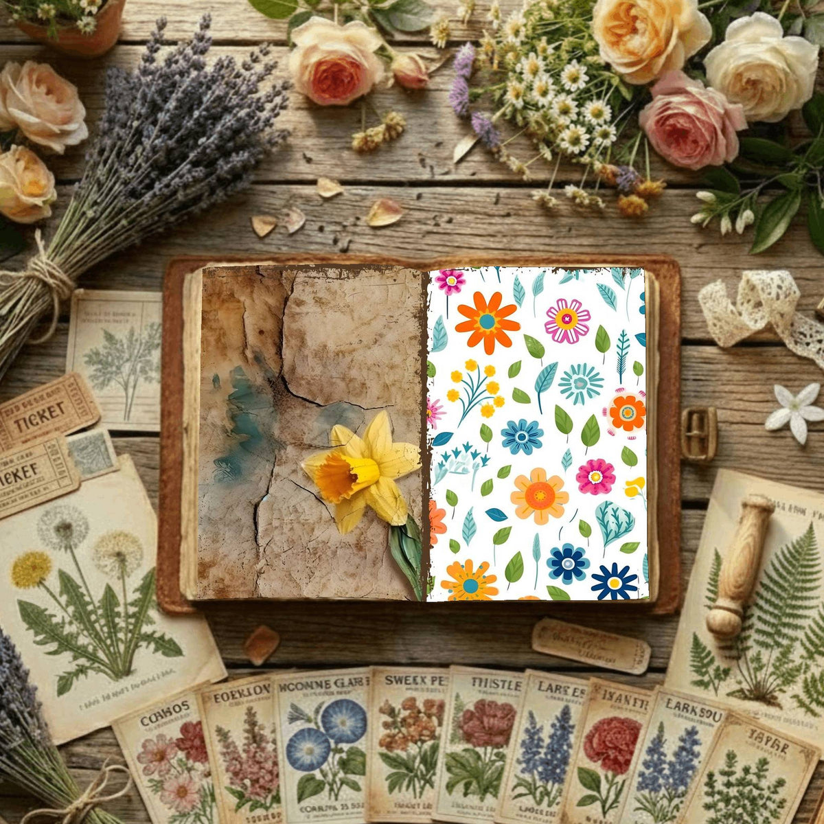 Floral Digital Papers