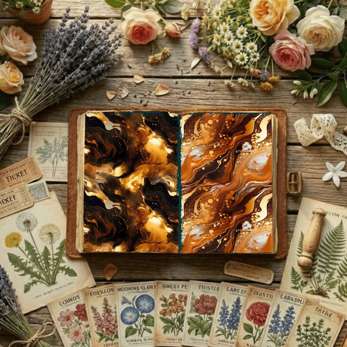 Floral Digital Papers