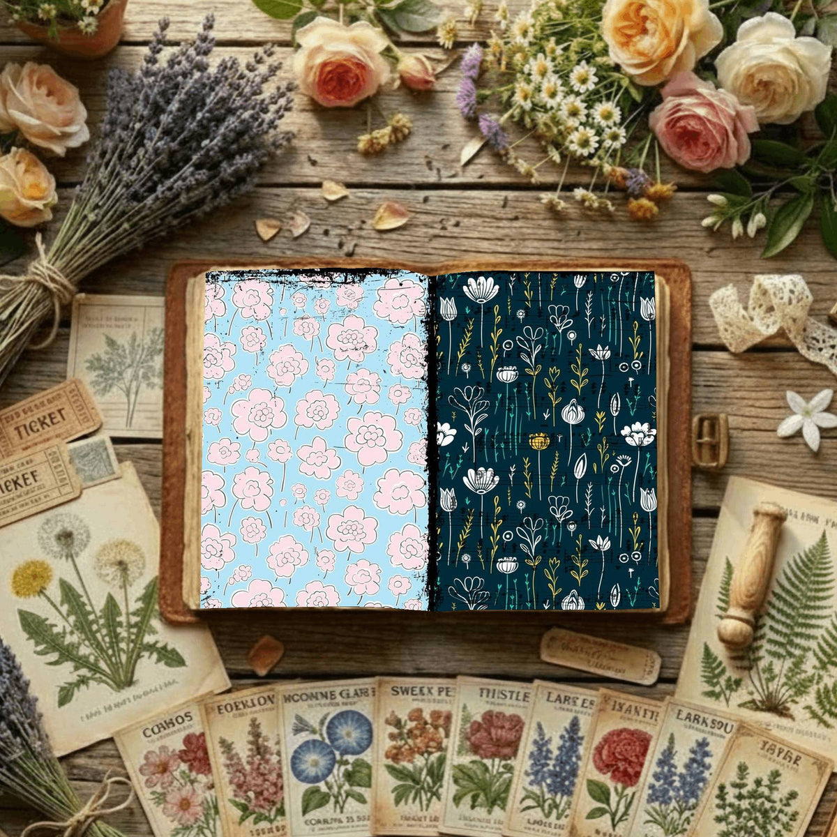 Floral Digital Papers