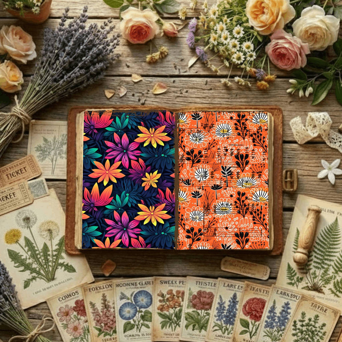 Floral Digital Papers