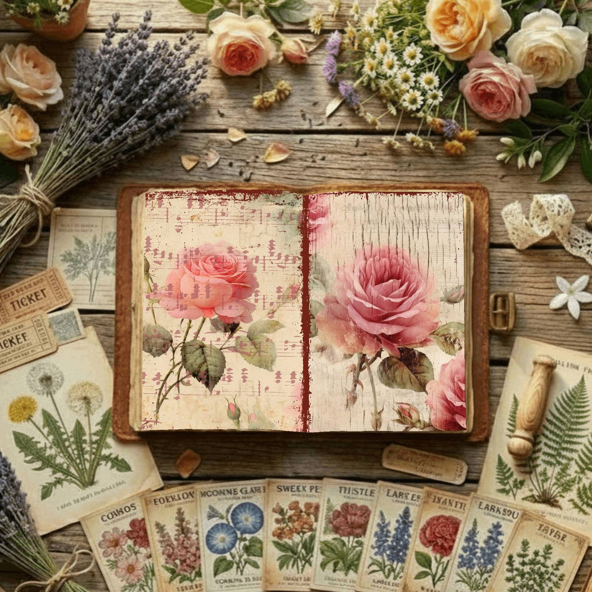 Floral Digital Papers