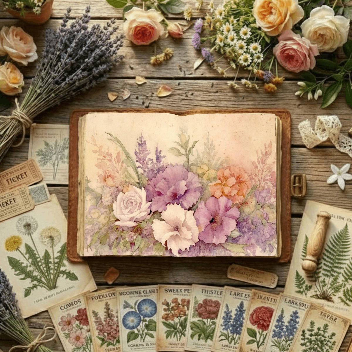 Floral Digital Papers