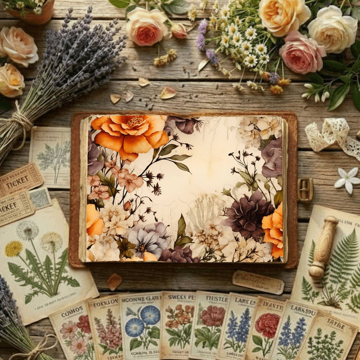 Floral Digital Papers