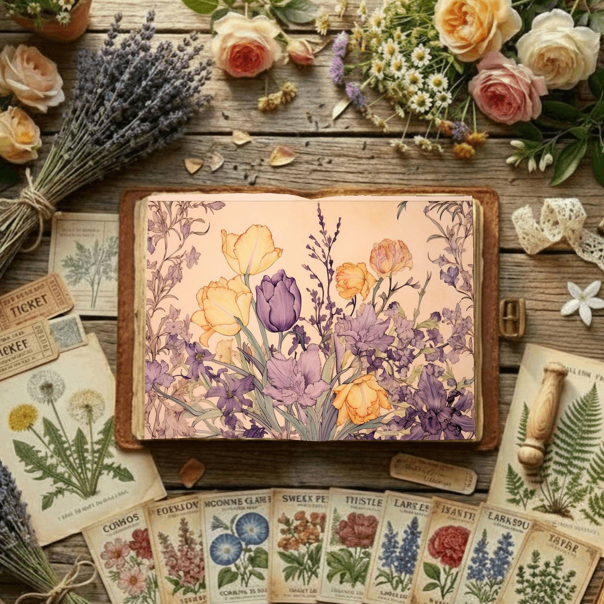 Floral Digital Papers