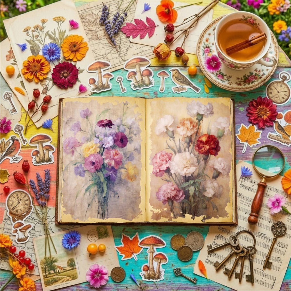 Flower Bunches Digital Papers