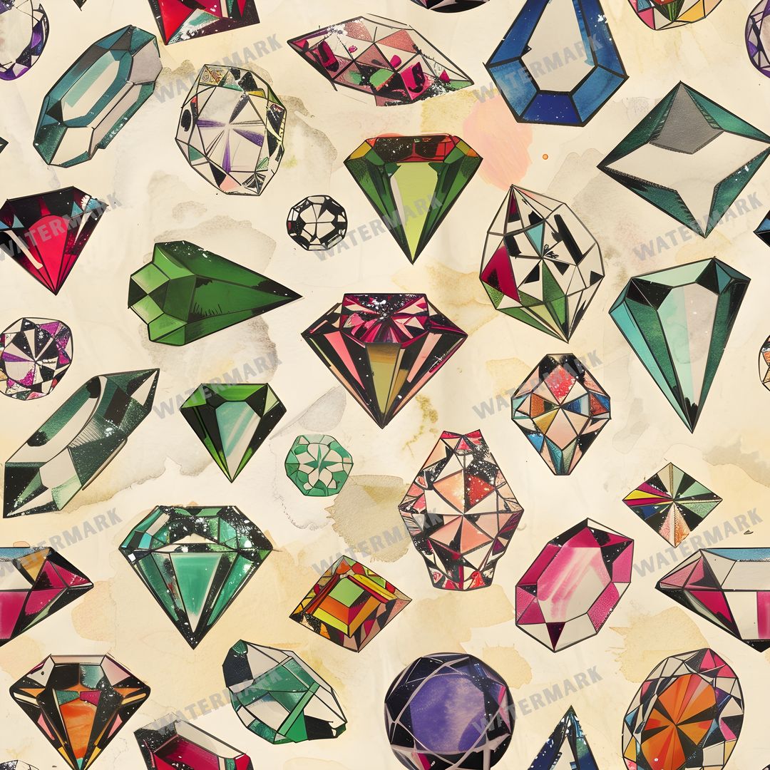 Gems Seamless Pattern
