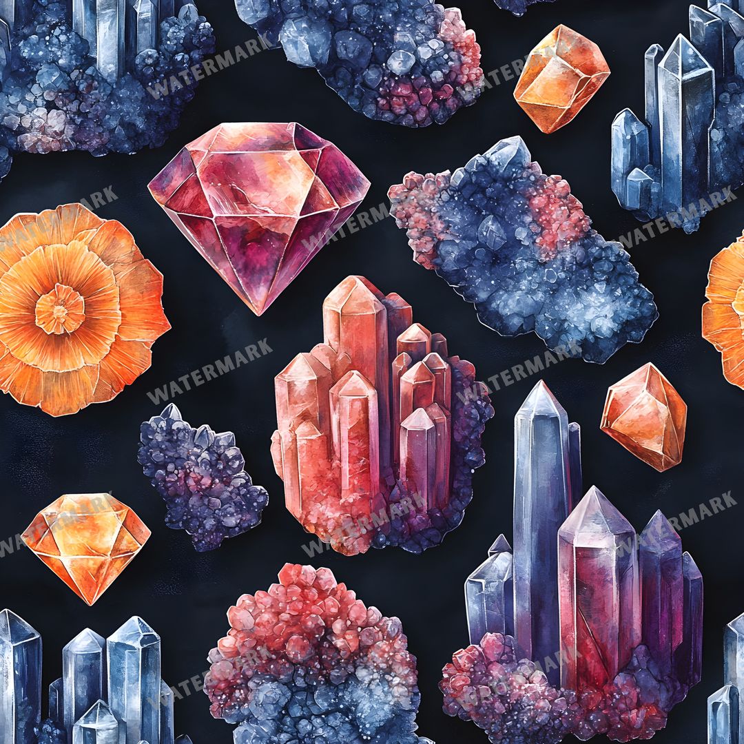 Gems Seamless Pattern