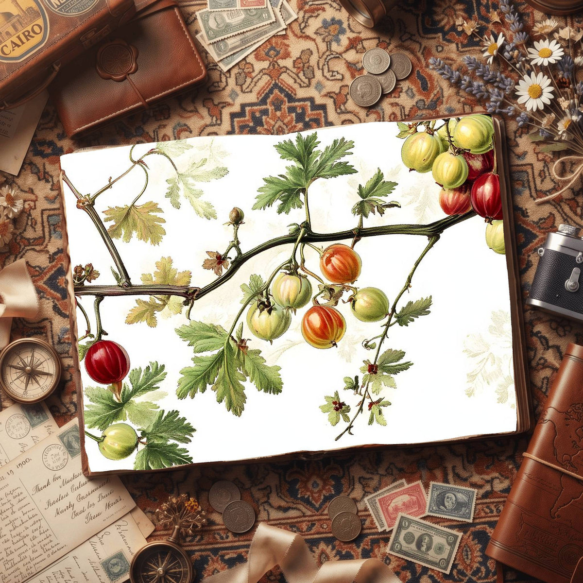 Gooseberries Digital Papers