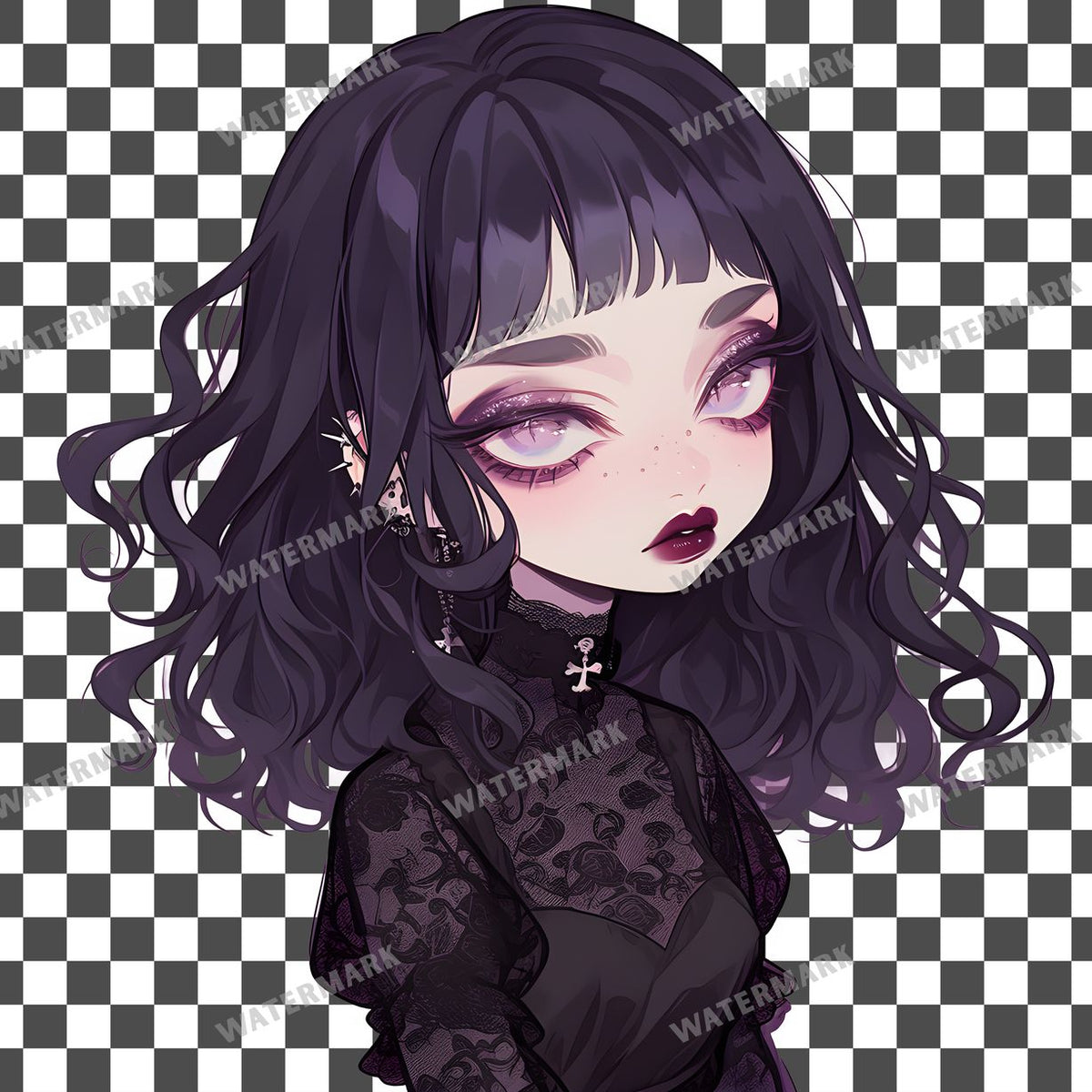 Goth Girl Clipart Pngs