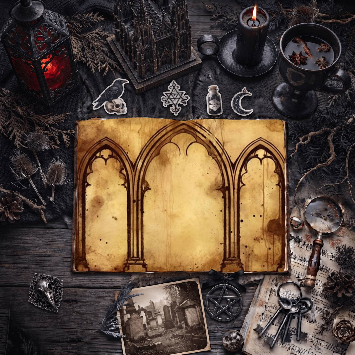Gothic Arches Digital Papers