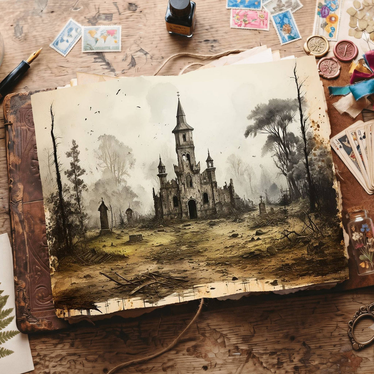 Gothic Buildings Digital Papers