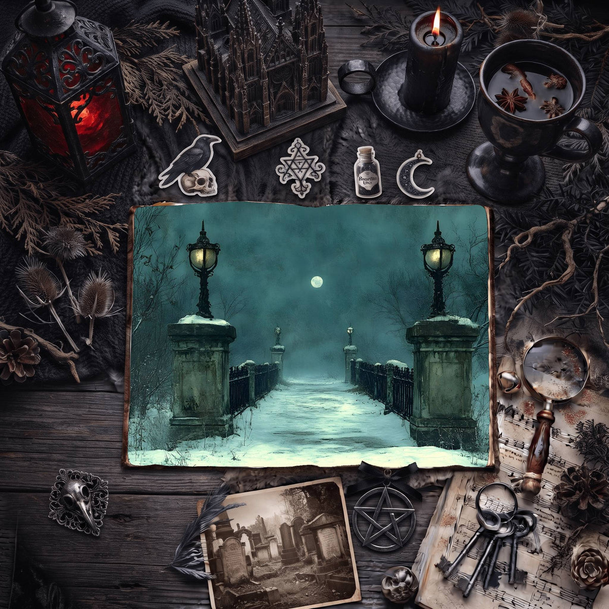 Gothic Christmas Digital Papers