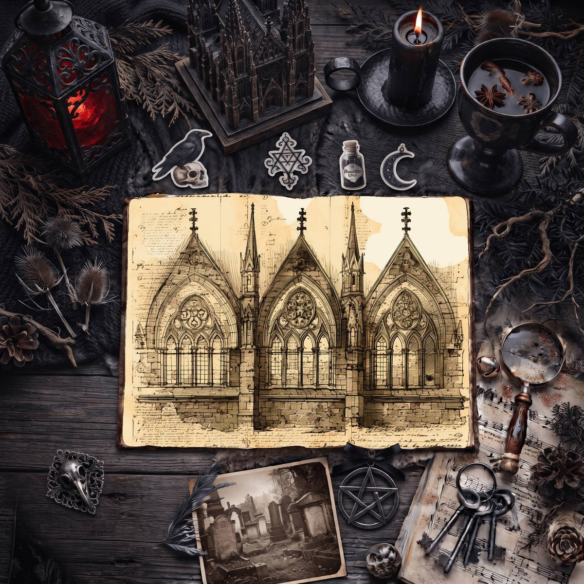 Gothic Windows & Arches Digital Papers