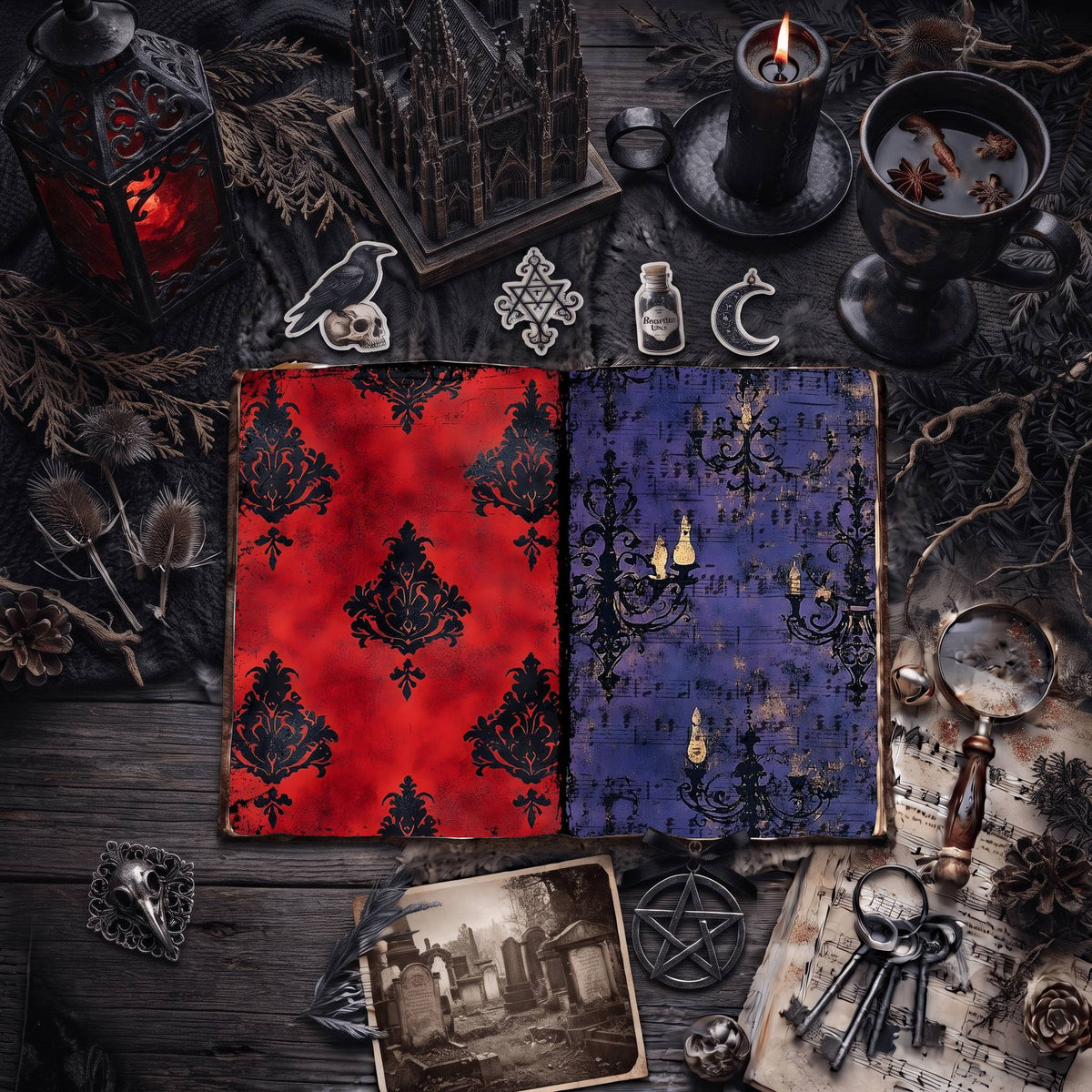 Gothic Digital Papers