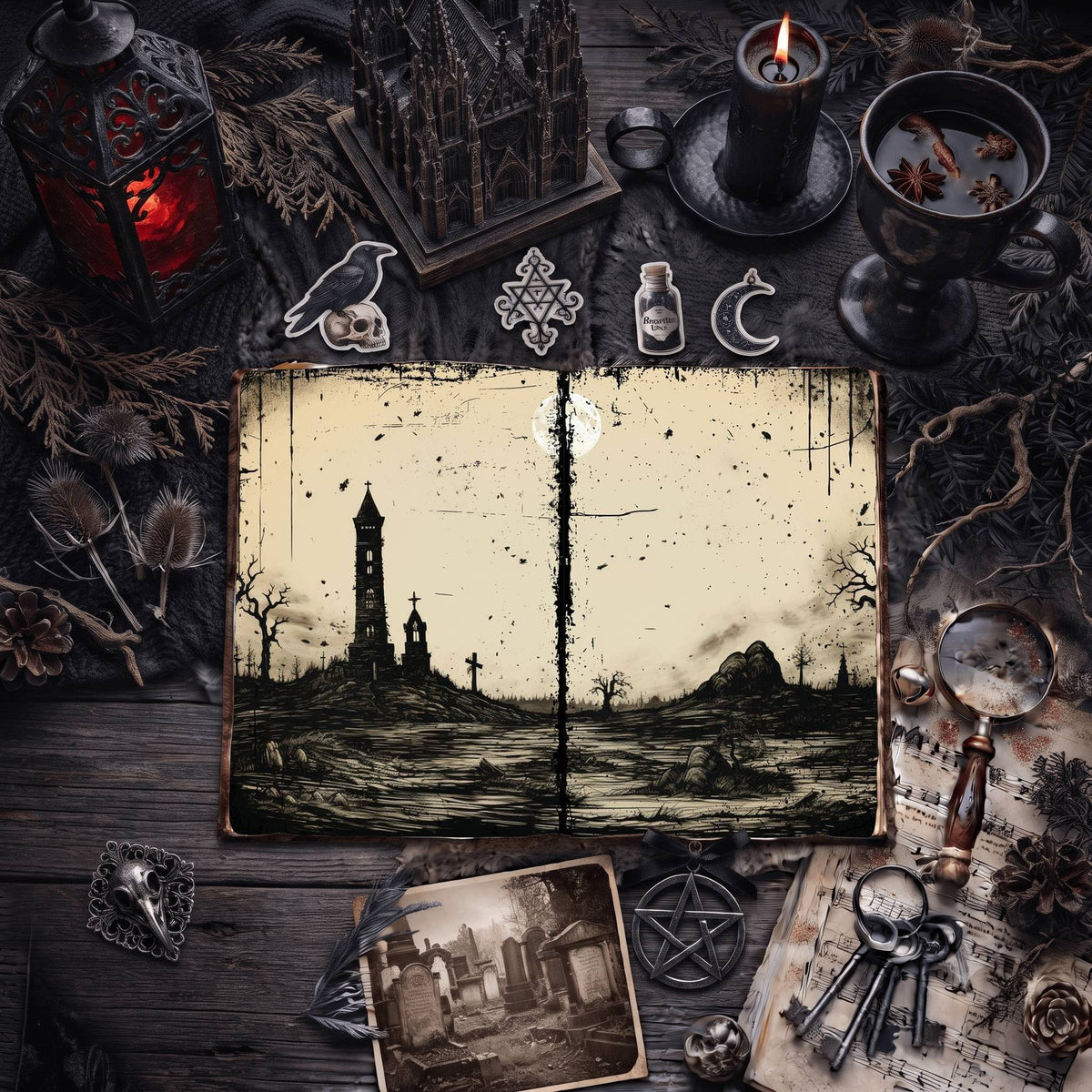 Gothic Digital Papers