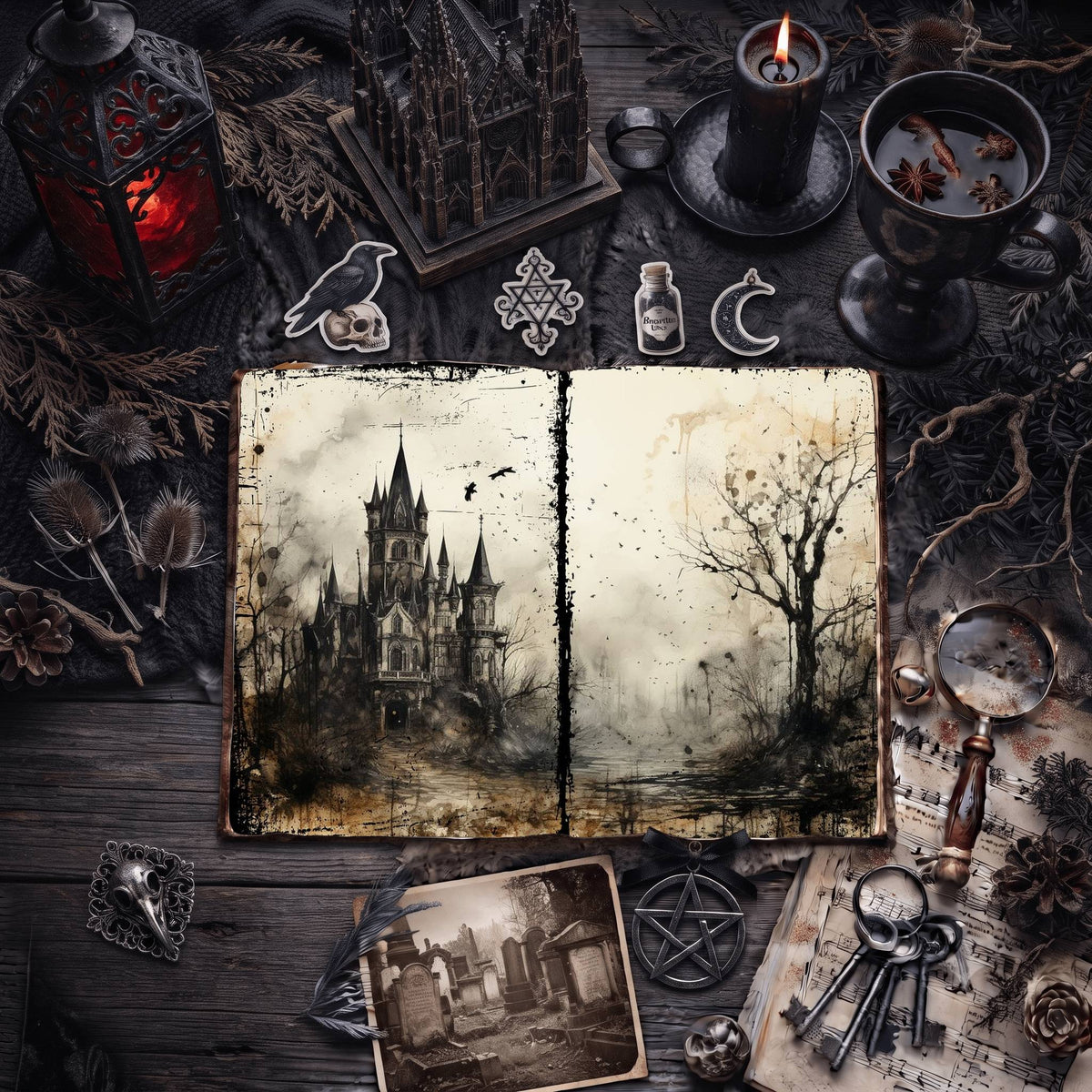 Gothic Digital Papers