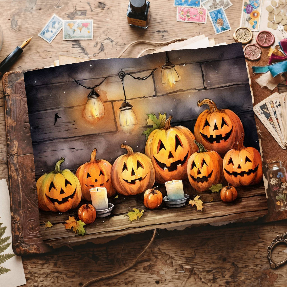 Halloween Pumpkins Digital Papers