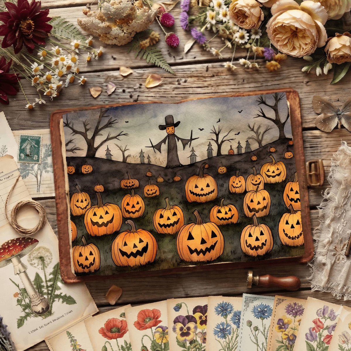 Halloween Pumpkins Digital Papers