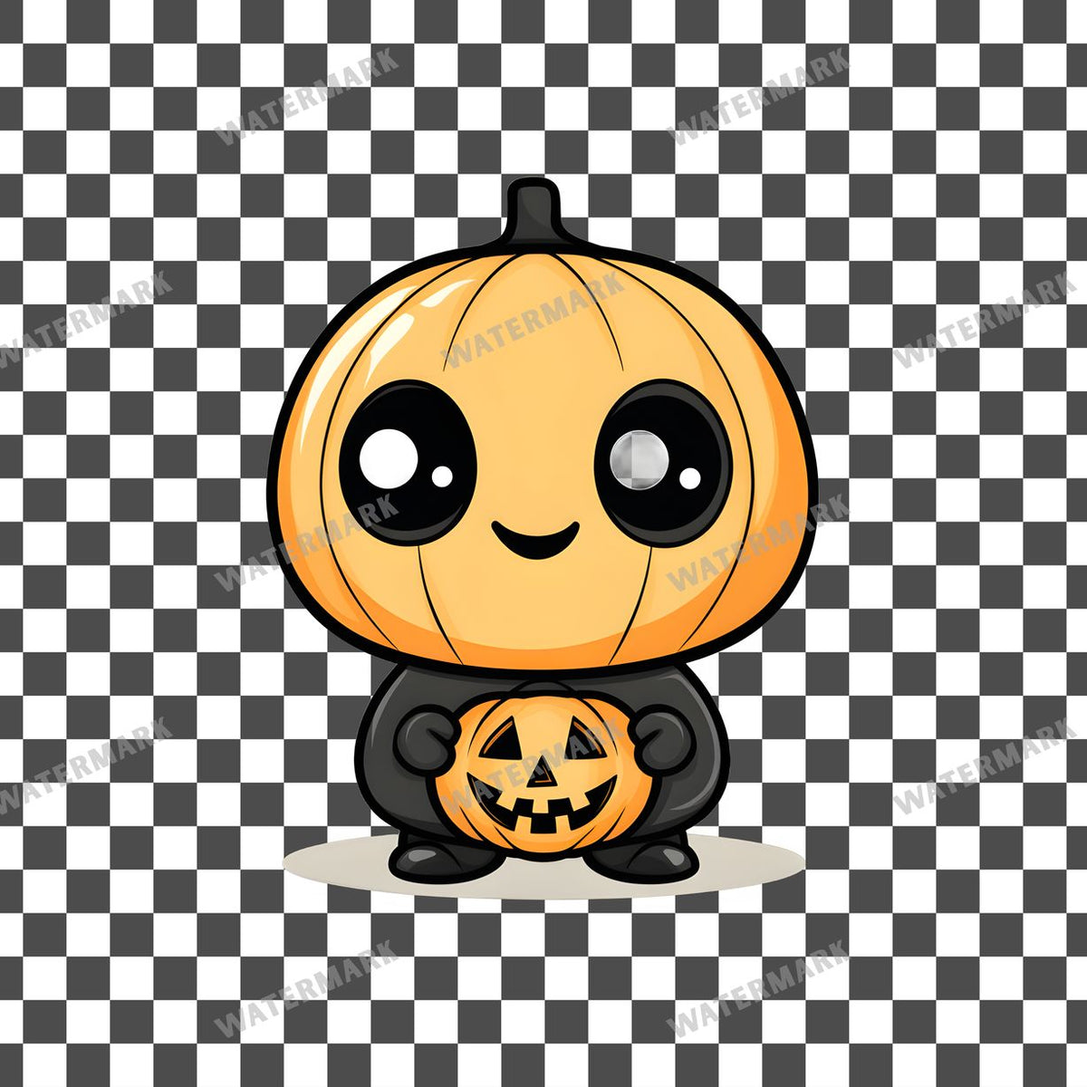 Halloween Kawaii Style Clipart Pngs