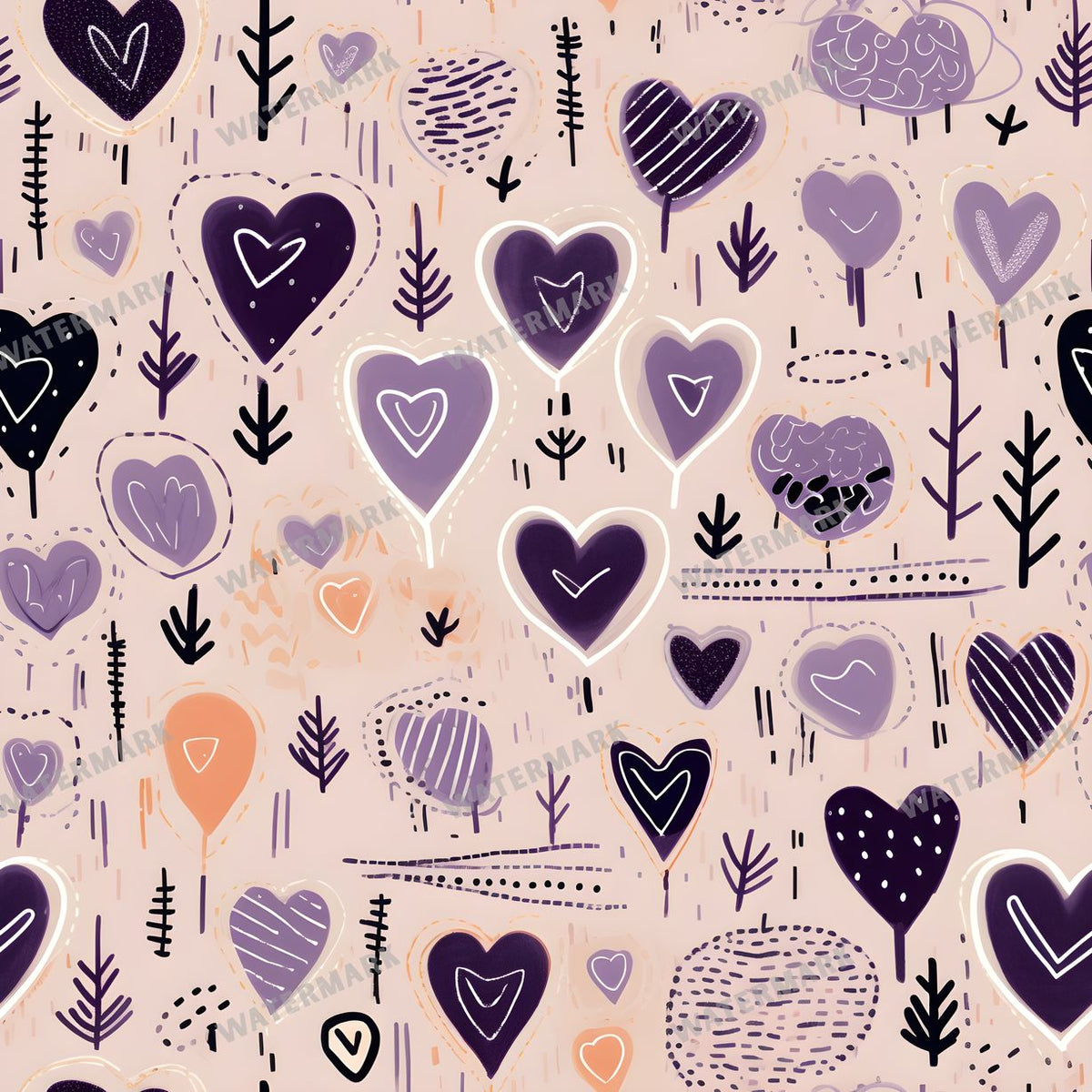 Hearts Seamless Pattern
