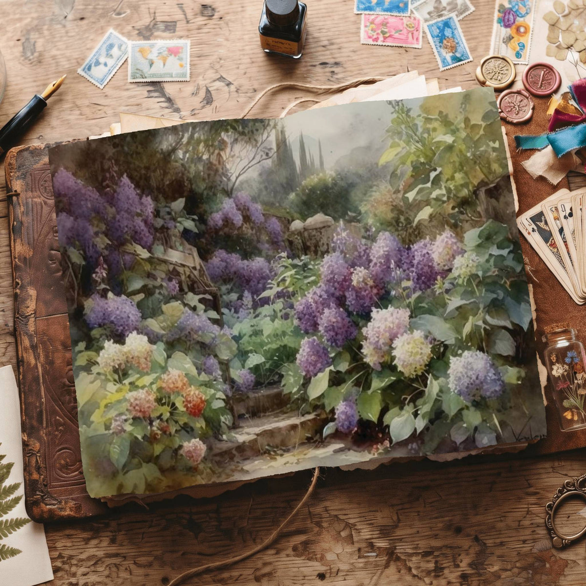 Hydrangea Digital Papers