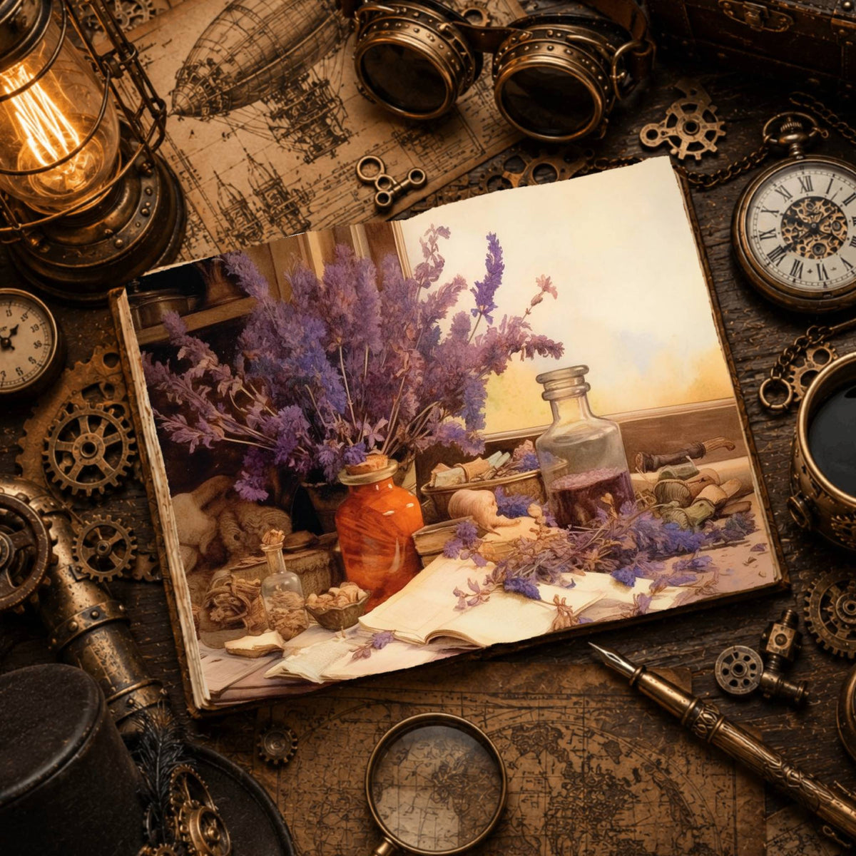 Lavender Apothecary Digital Papers