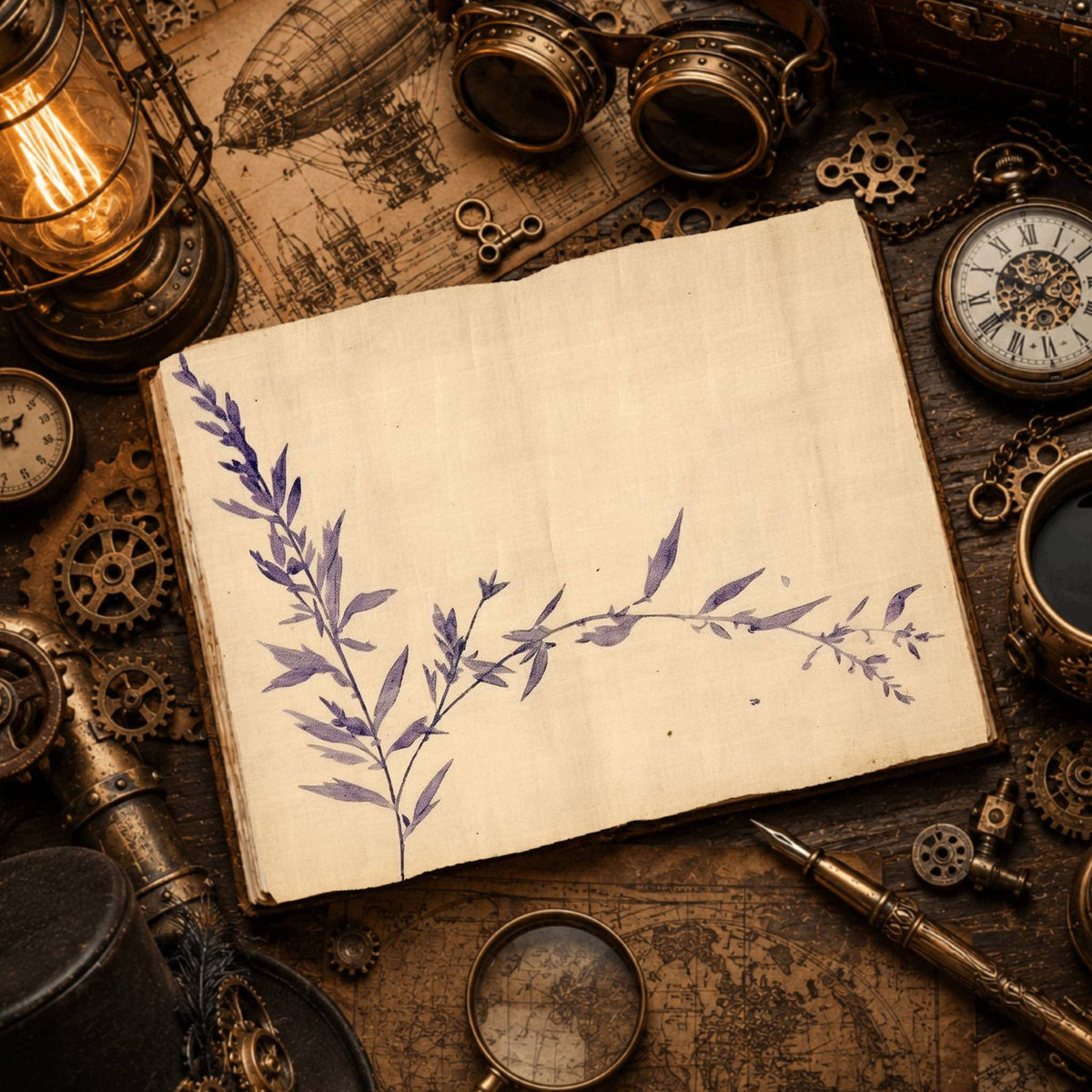 Lavender Leaves Digital Papers