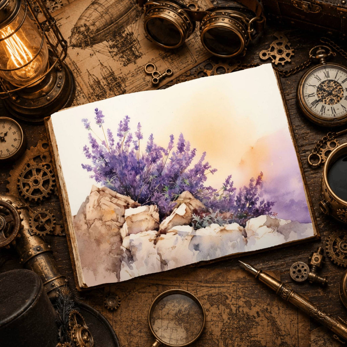Lavender Digital Papers