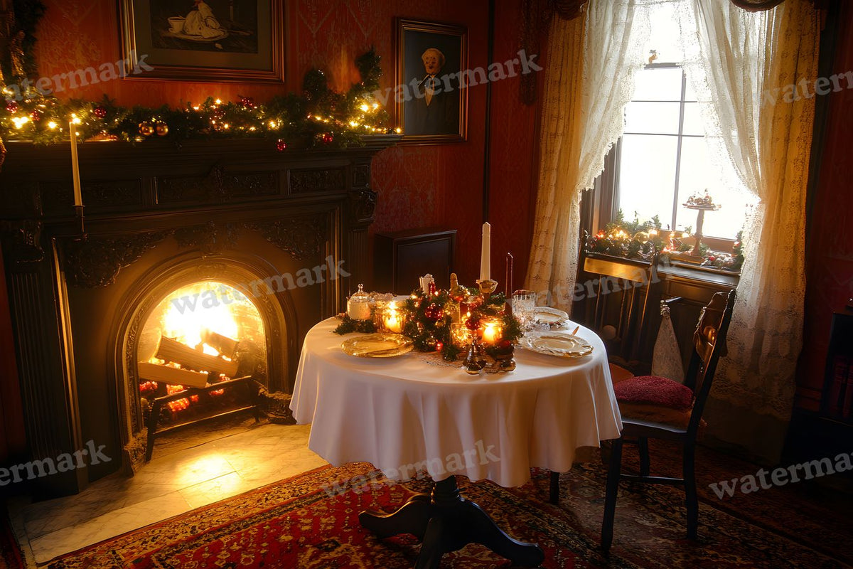 Lavish Dickens Interior digital photo backdrop for photo editing, preview 9