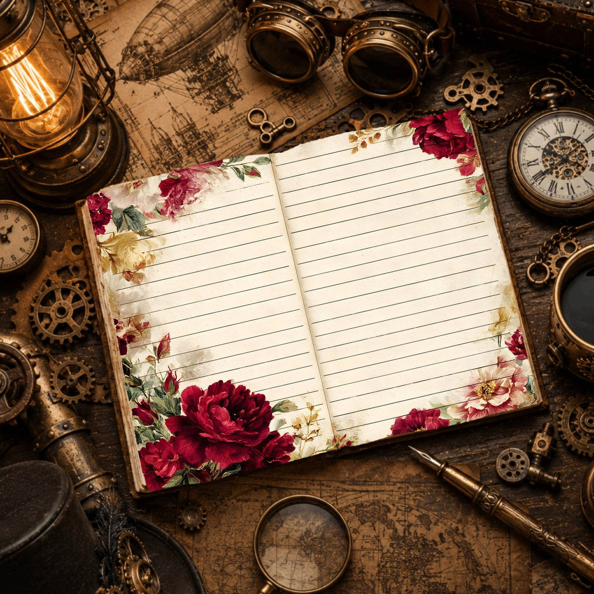 Lined Rich Deep Digital Papers