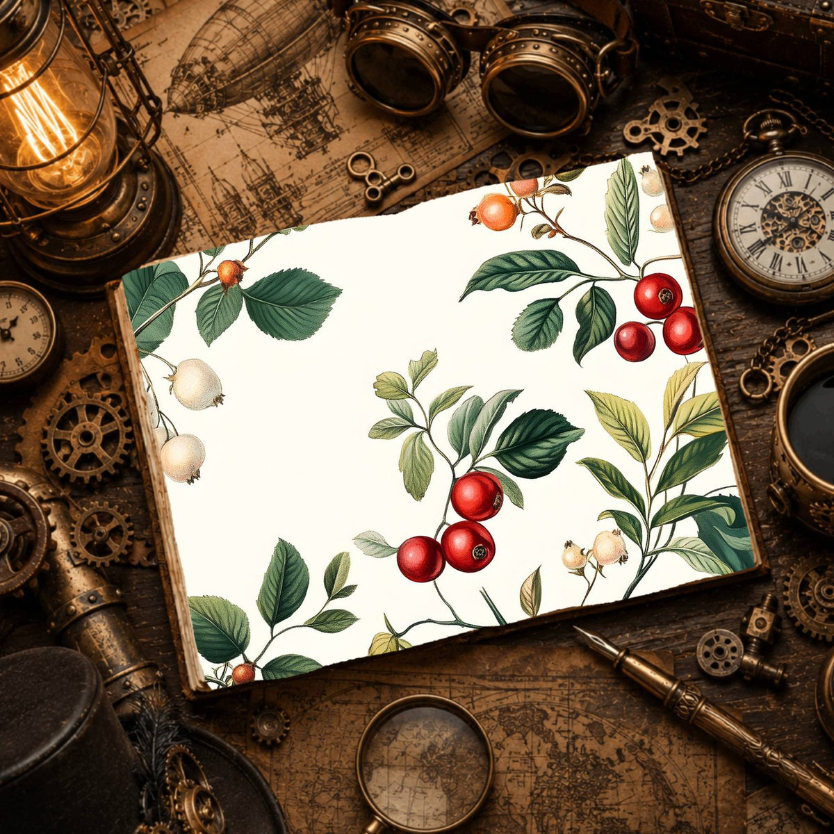 Lingonberries Digital Papers