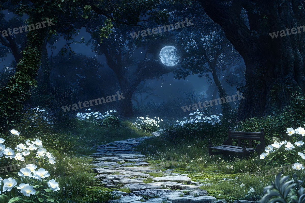 Moonlit Mysteriougarden Backdrop Images
