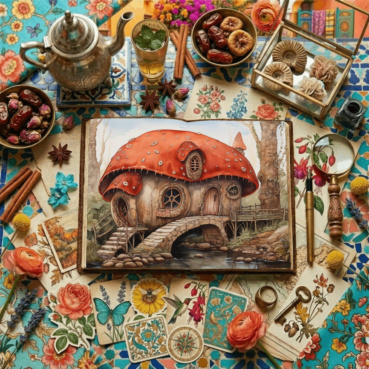 Mushroom Cottage Digital Papers
