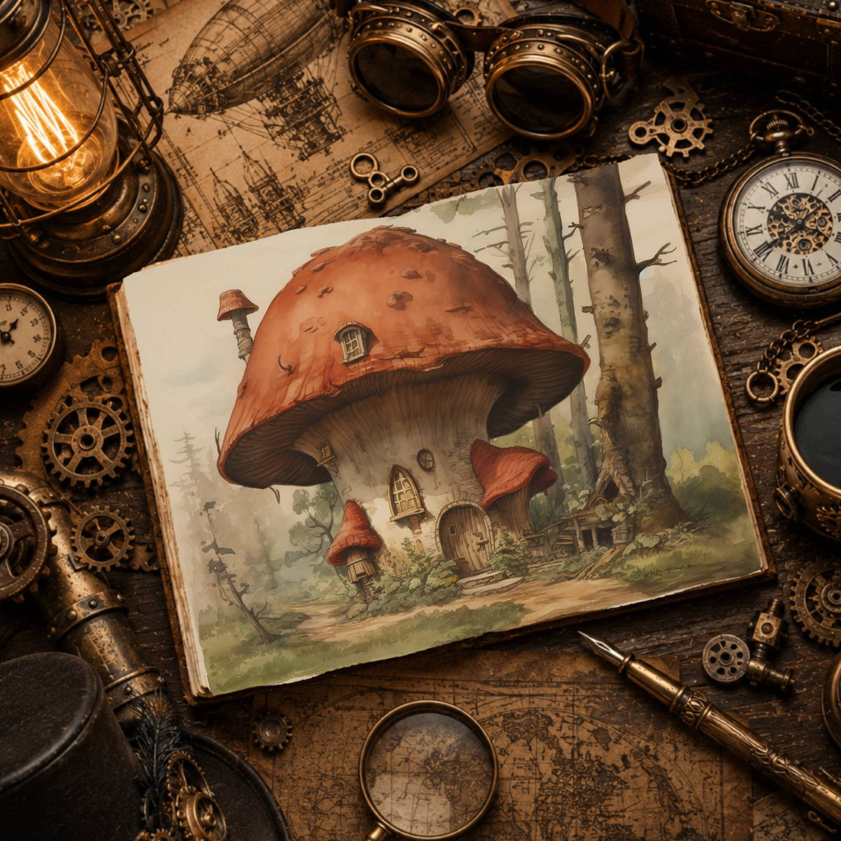 Mushroom Cottage Digital Papers