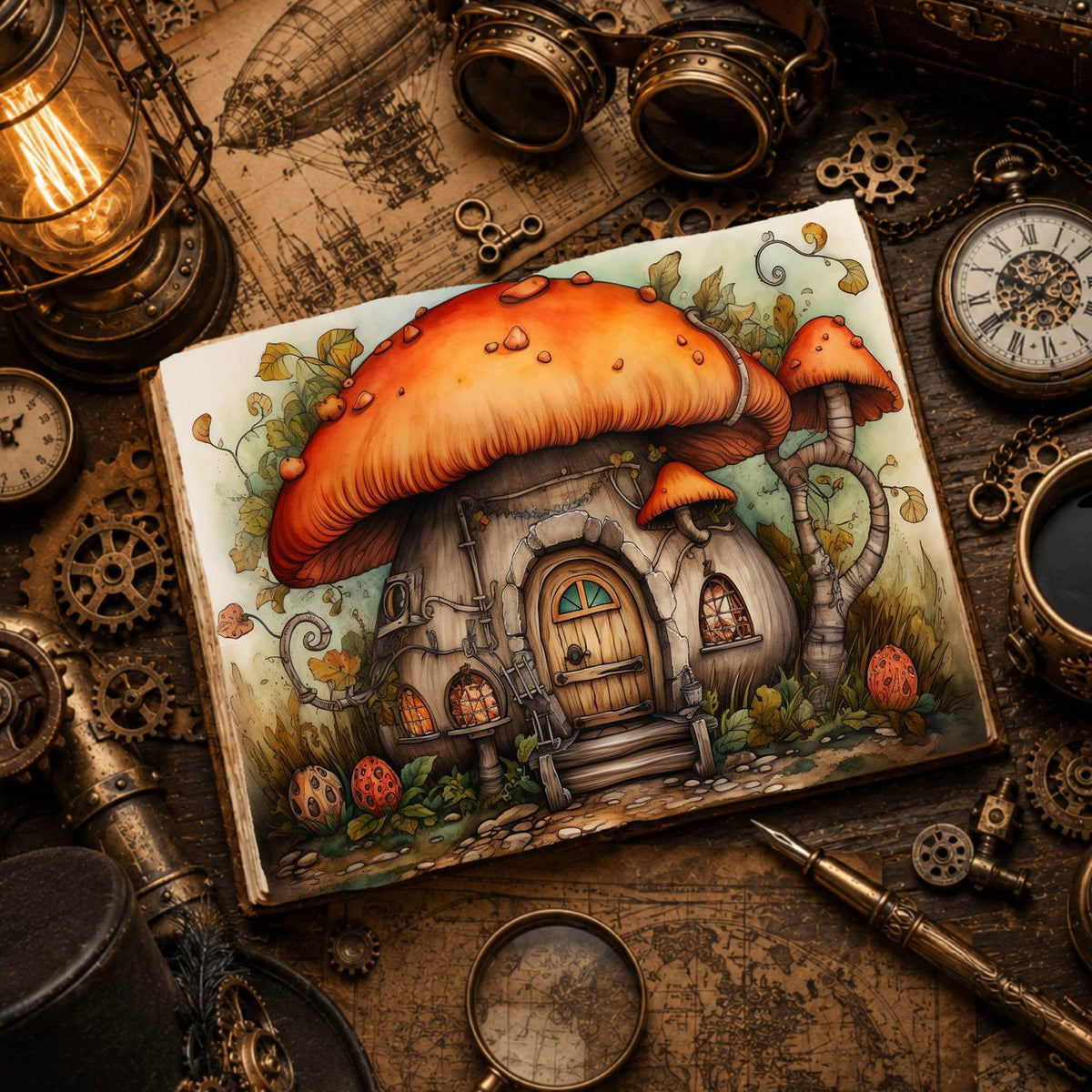 Mushroom Cottage Digital Papers