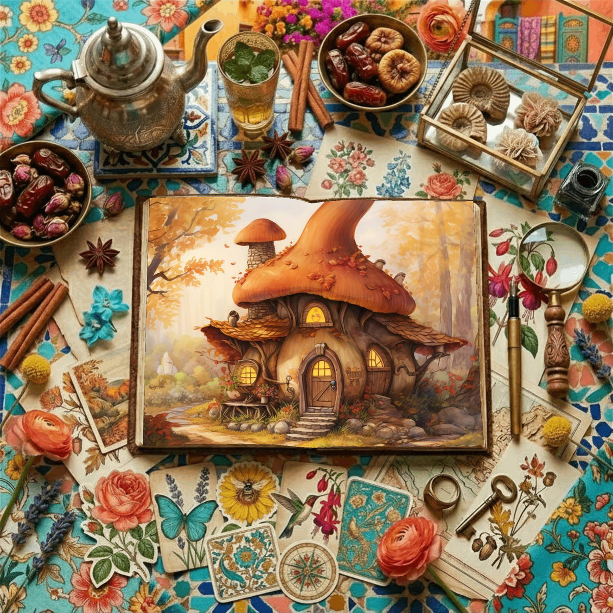 Mushroom Cottage Digital Papers
