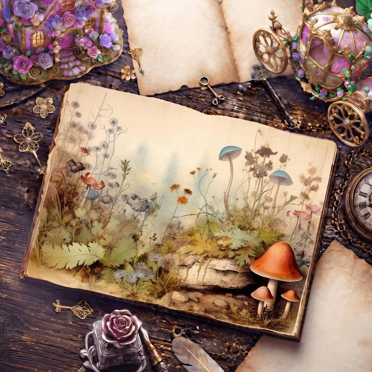 Mushroom Digital Papers