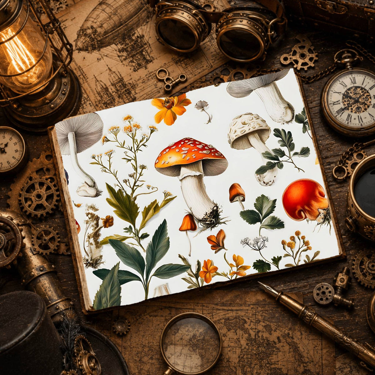 Mushrooms Digital Papers