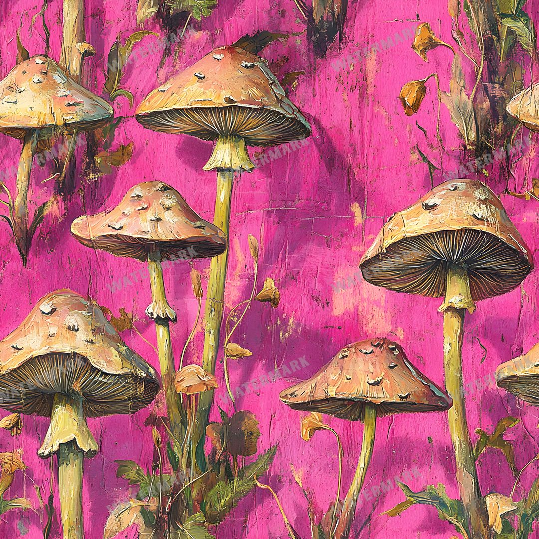 Mushrooms Seamless Pattern