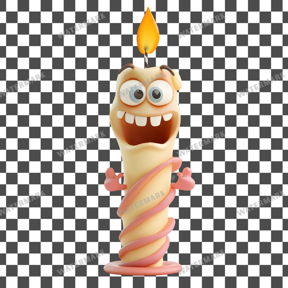 Nervous Birthday Cake clipart PNG on a transparent background, design 10