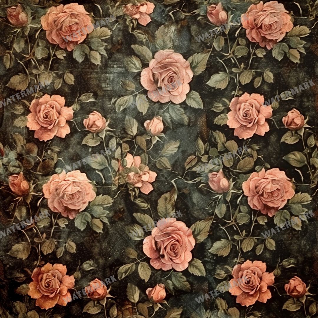Pink Roses Seamless Pattern
