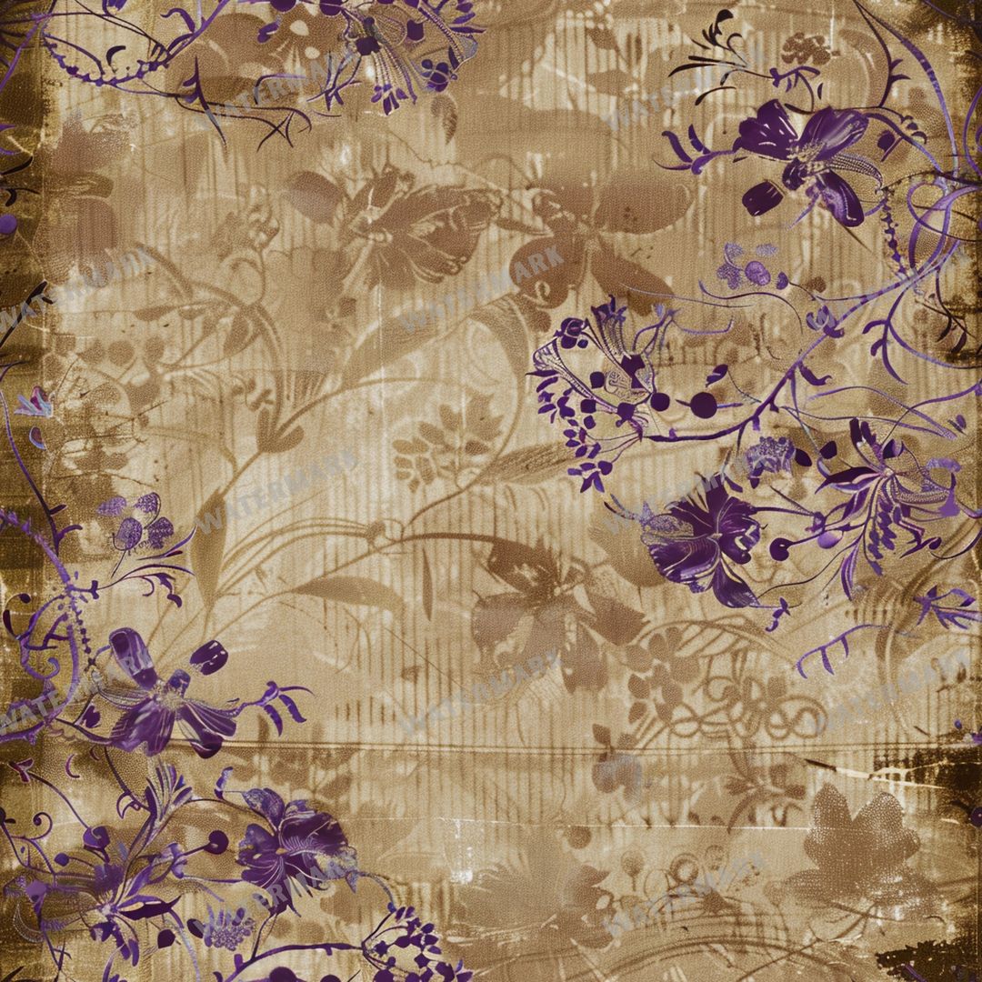 Purple Flowers Seamless Pattern