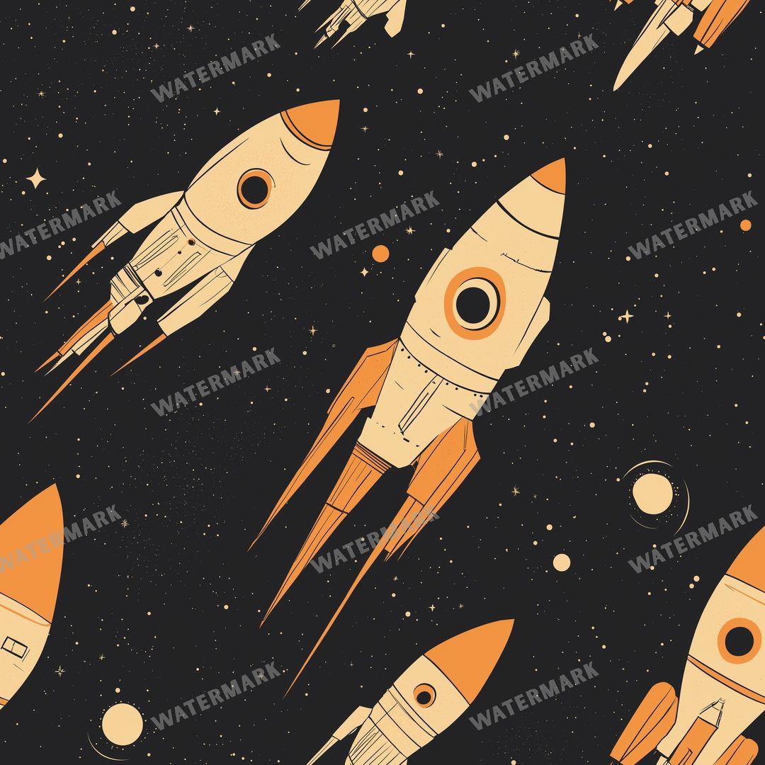 Space And Celestial Seamless Pattern