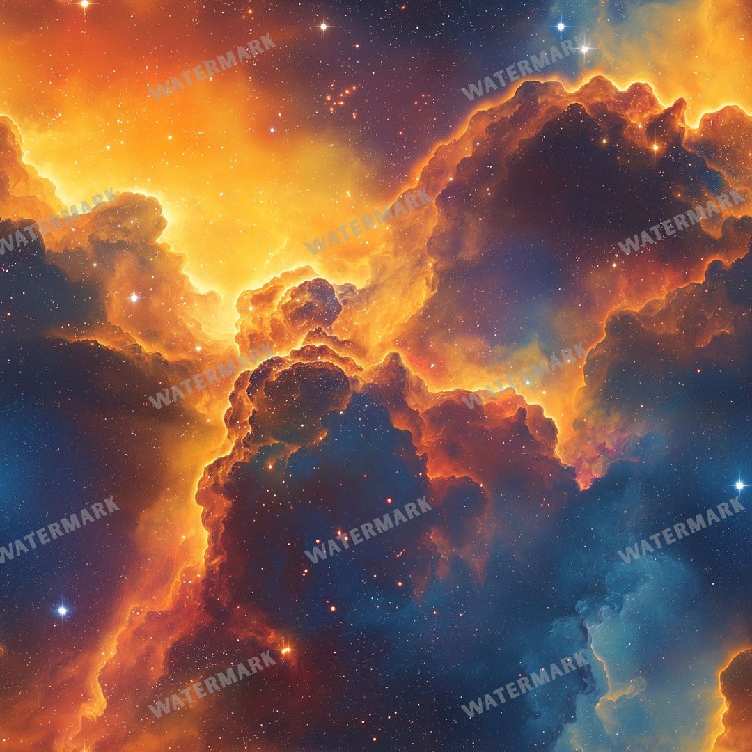 Space And Celestial Seamless Pattern