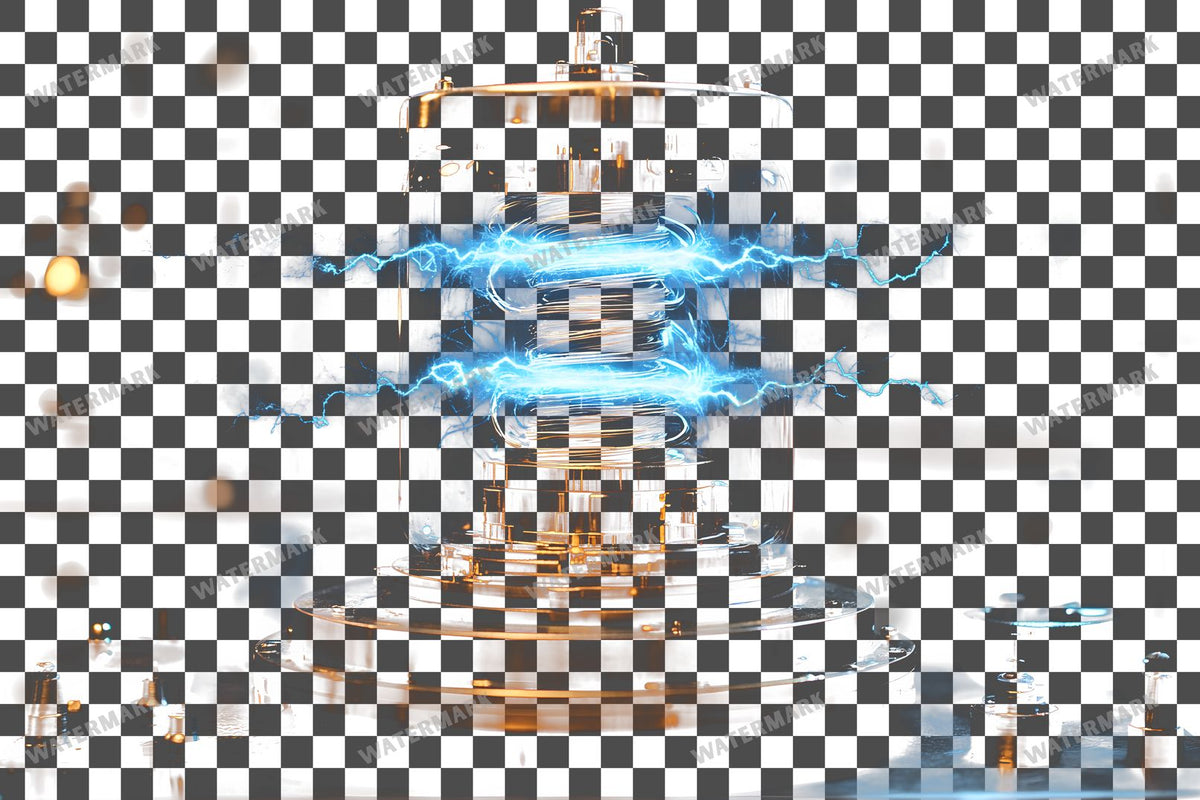 Steampunk Tesla Coil Transparent Overlay Pngs