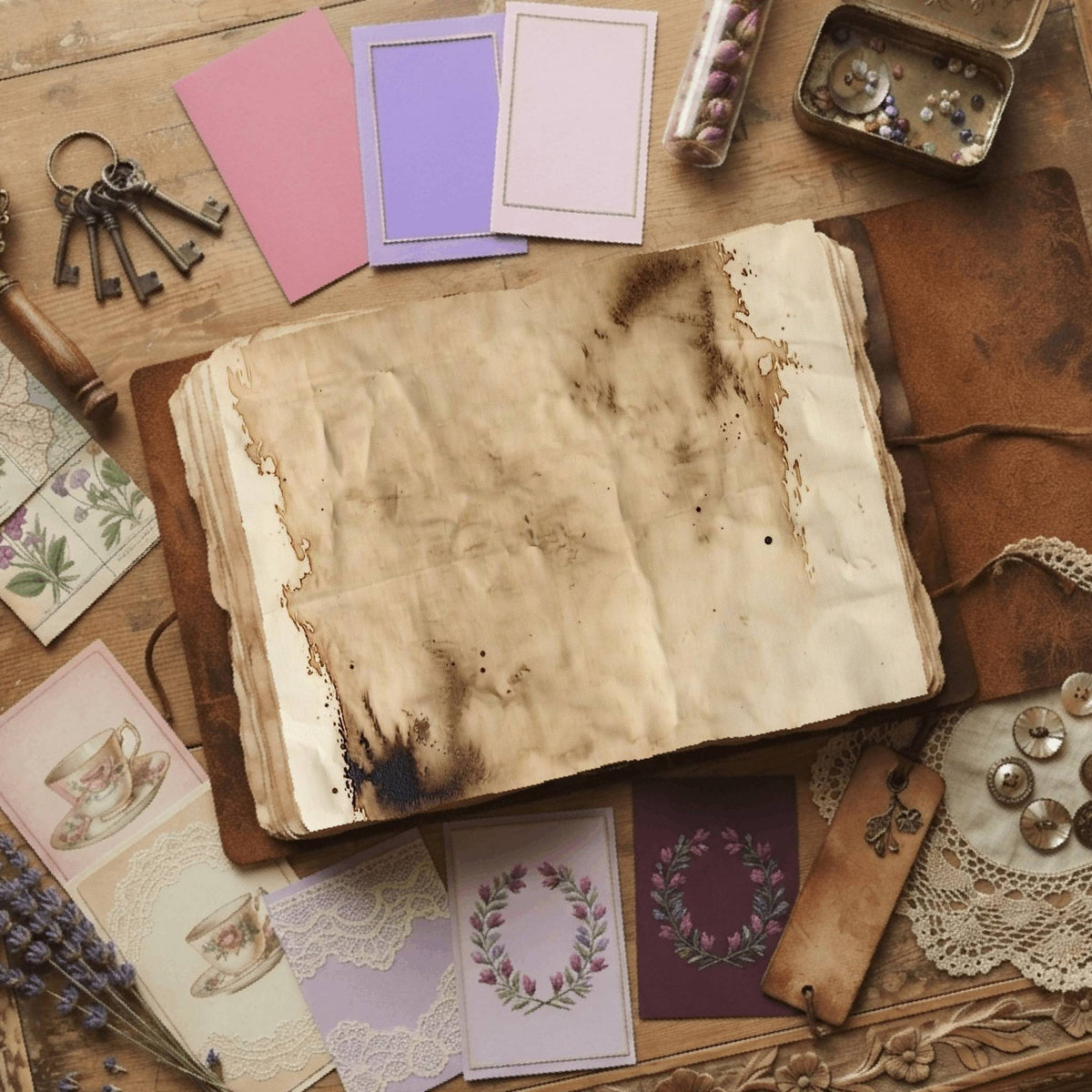 Tea printable junk journal paper, page preview 10