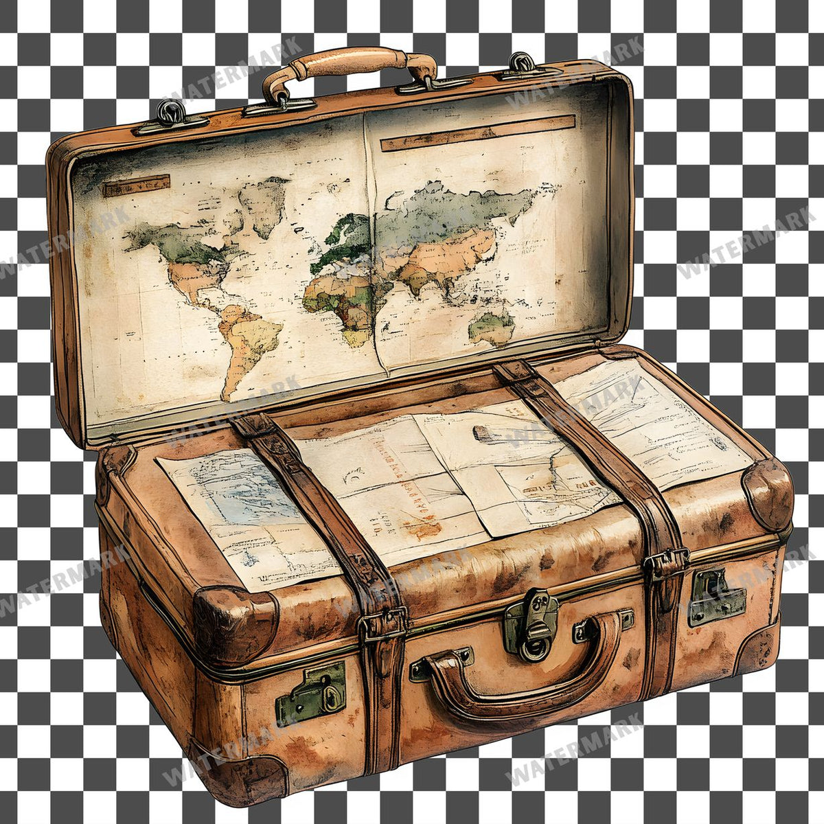 Travel Vintage Style Clipart Pngs