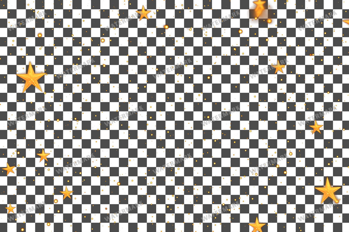 Twinkling Gold Stars Transparent Overlay Pngs
